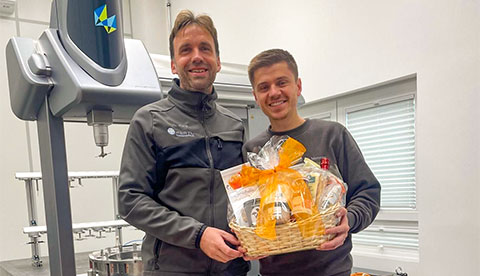 Thomas Pertl mit Besnik Mehmeti